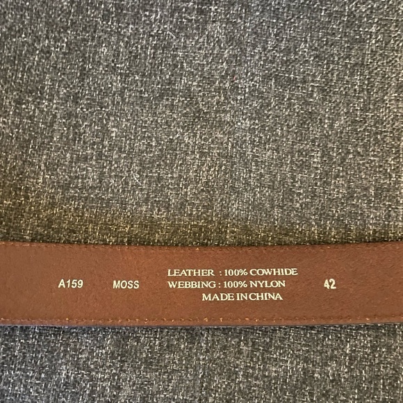 Carhartt Leather and Webbed Nylon Moss Green Belt 42 - Picture 6 of 8